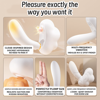 Cloud 2-in-1 Detachable Clitoral Suction & G-Spot Thrusting Vibrator
