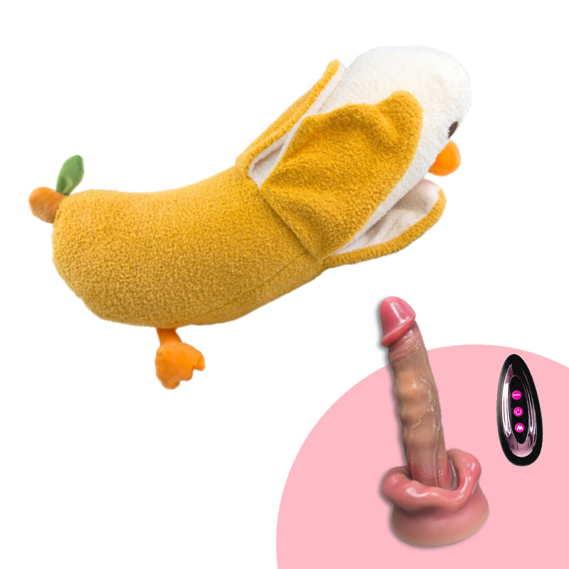 Plush Dildo Machine Thrusting Licking Dildo Machine Sex Toy With Remote Control