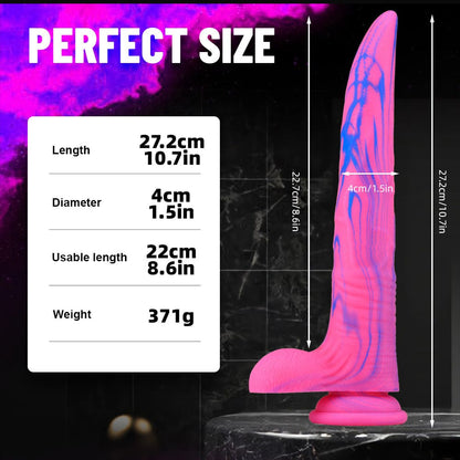 Deer Whip Bunter großer kleiner Dildo mit Saugnapf