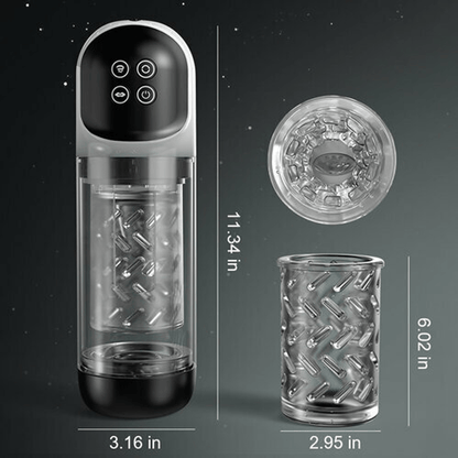 Nachtelfen-Masturbatorbecher mit 7 Rotationssaugvakuumpumpen