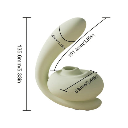 2-in-1-Klitoris-Saugvibrator für doppeltes Vergnügen 