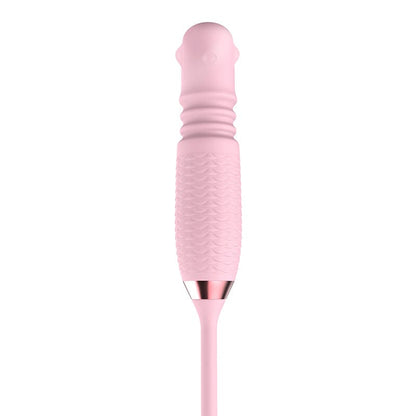 3-in-1 Blooming Sexy Pink Rose Toy Rotating Pearls Telescopic Vibrator