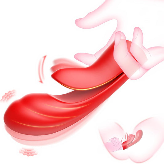 2-in-1-Vibrator mit flexibler Fingerhülle für Klitoris, G-Punkt und Brustwarzen