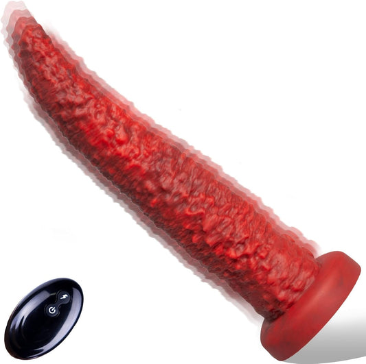9,5 Zoll großer realistischer Monster-Zungen-Dildo-Vibrator mit Fernbedienung