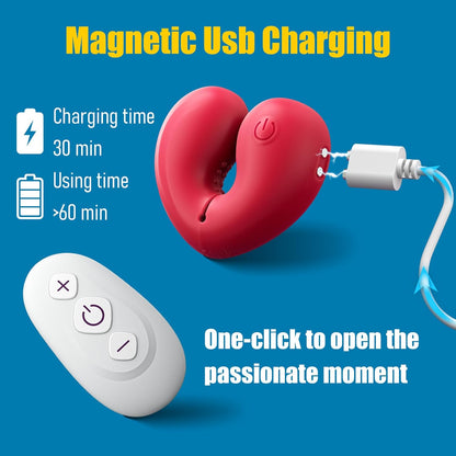 Nipple Toys Vibrator Sex Toys, 1 Pair BDSM Nipple Clamps Adult Toy with 10 Vibrating Modes for Clit Stimulator, Rose Toy for Women Couples Pleasure, Nipple Clips for Adult Play with Remote Control