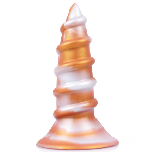AIMITEX Gold Silikon Schraube Super Dick Penis Butt Plug Anal Sex Spielzeug