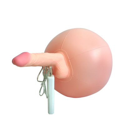Bouncy Inflatable Sex Ball with Remote Control Vibrating Realistic Dildo
