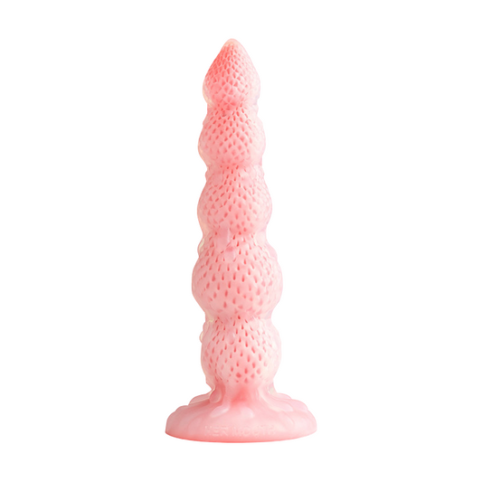 Light Snow Strawberry Tower Simulated Silicone Dildo
