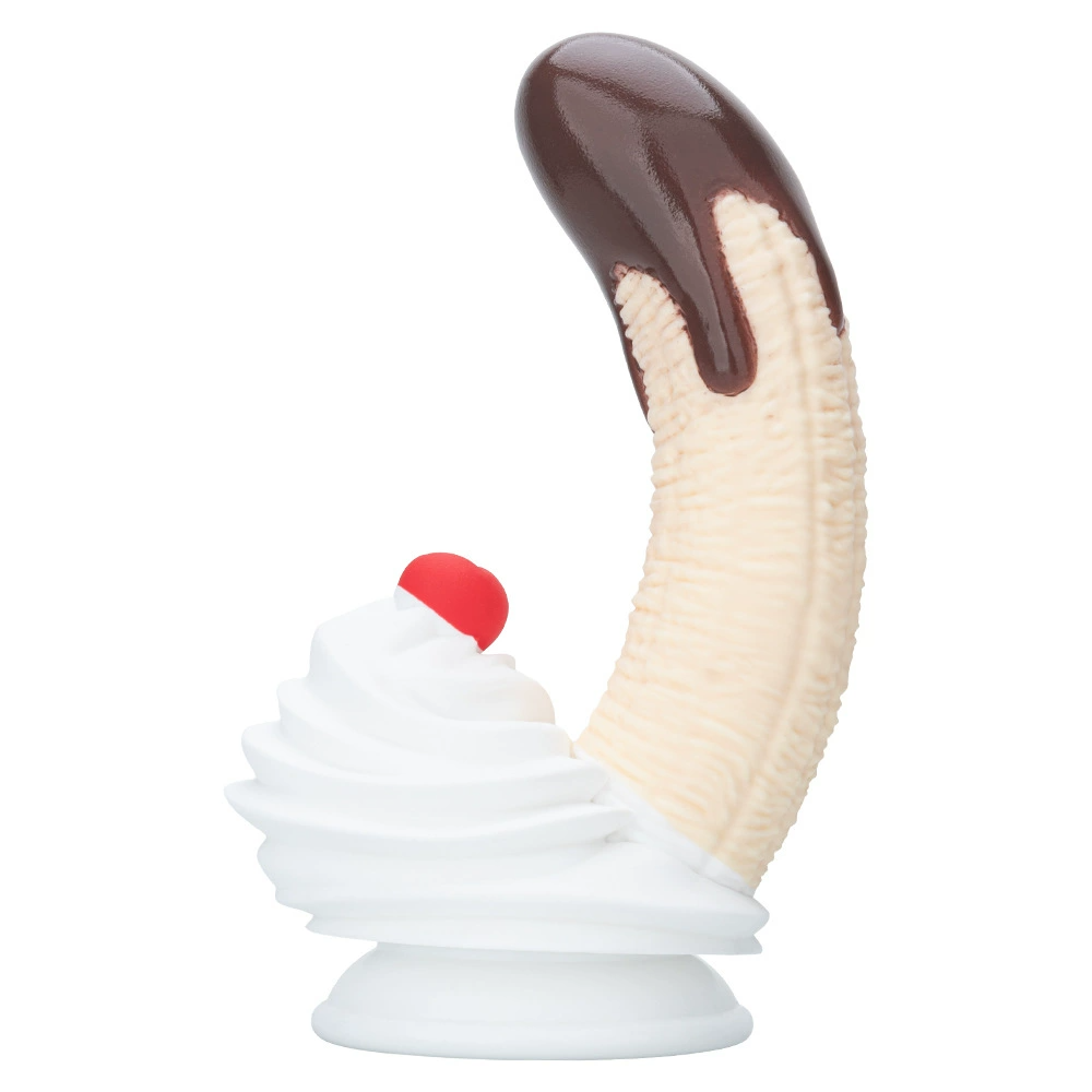 Chocolate Dipped Banana Split Cake Silicone Dildo