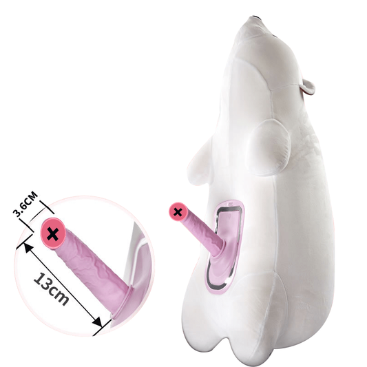 Discreet Polar Bear Pillow Remote Control Sex Machine