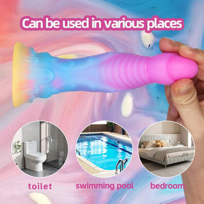 6,4 Zoll superweicher leuchtender Fantasy-Dildo