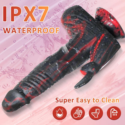 8.26In Rabbit Thrusting Rotation Realistic Dildo Clit G-Spot Vibrator