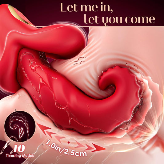 Venus Realistischer G-Punkt-Vibrator mit Zungenlecken und Stoßen