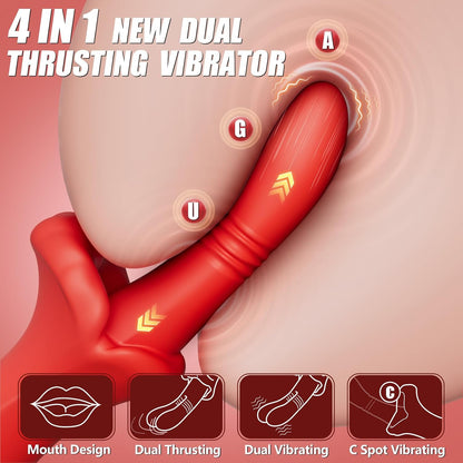 LipLuxe Mund-Klitorisvibrator mit stoßender G-Punkt-Vibrator