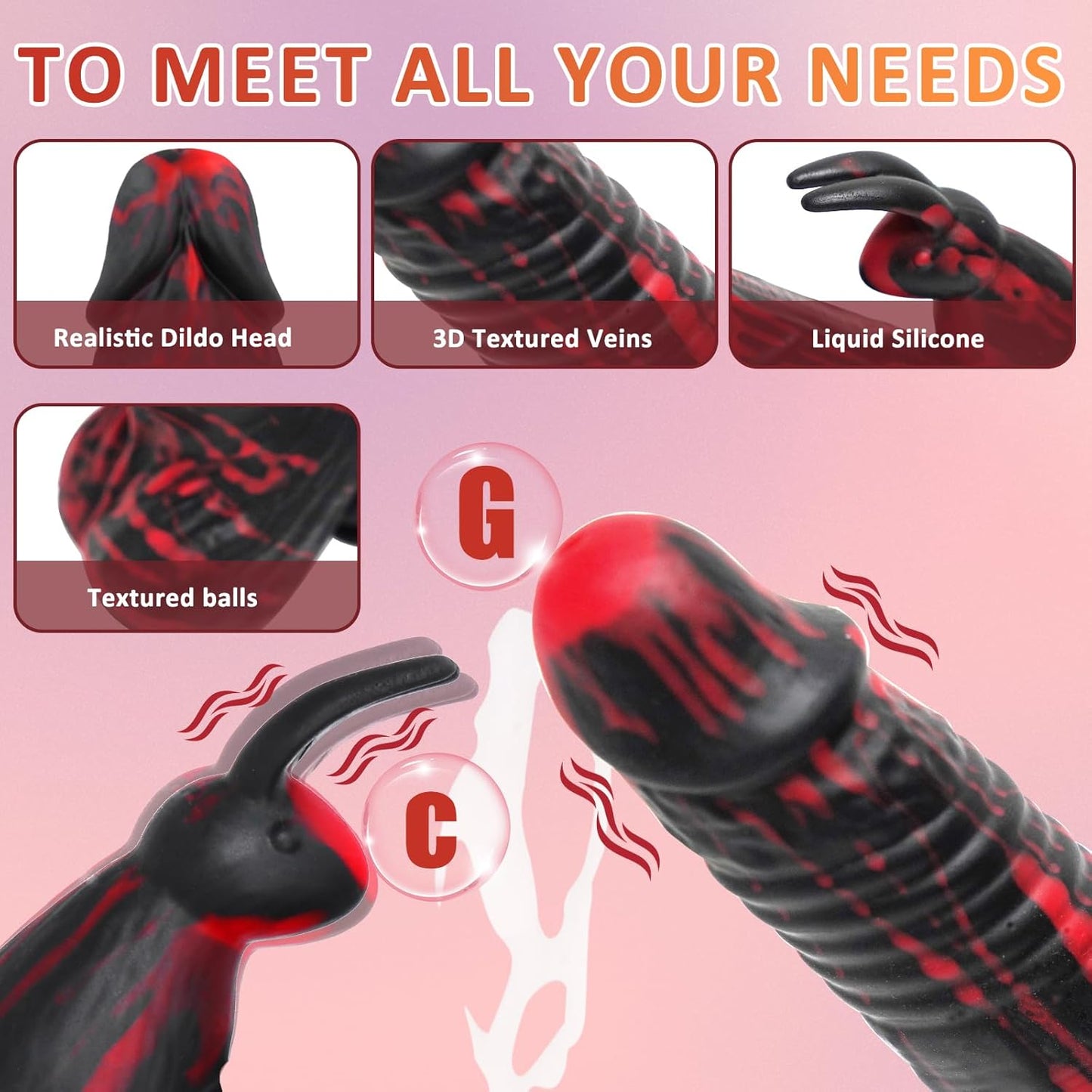 8.26In Rabbit Thrusting Rotation Realistic Dildo Clit G-Spot Vibrator