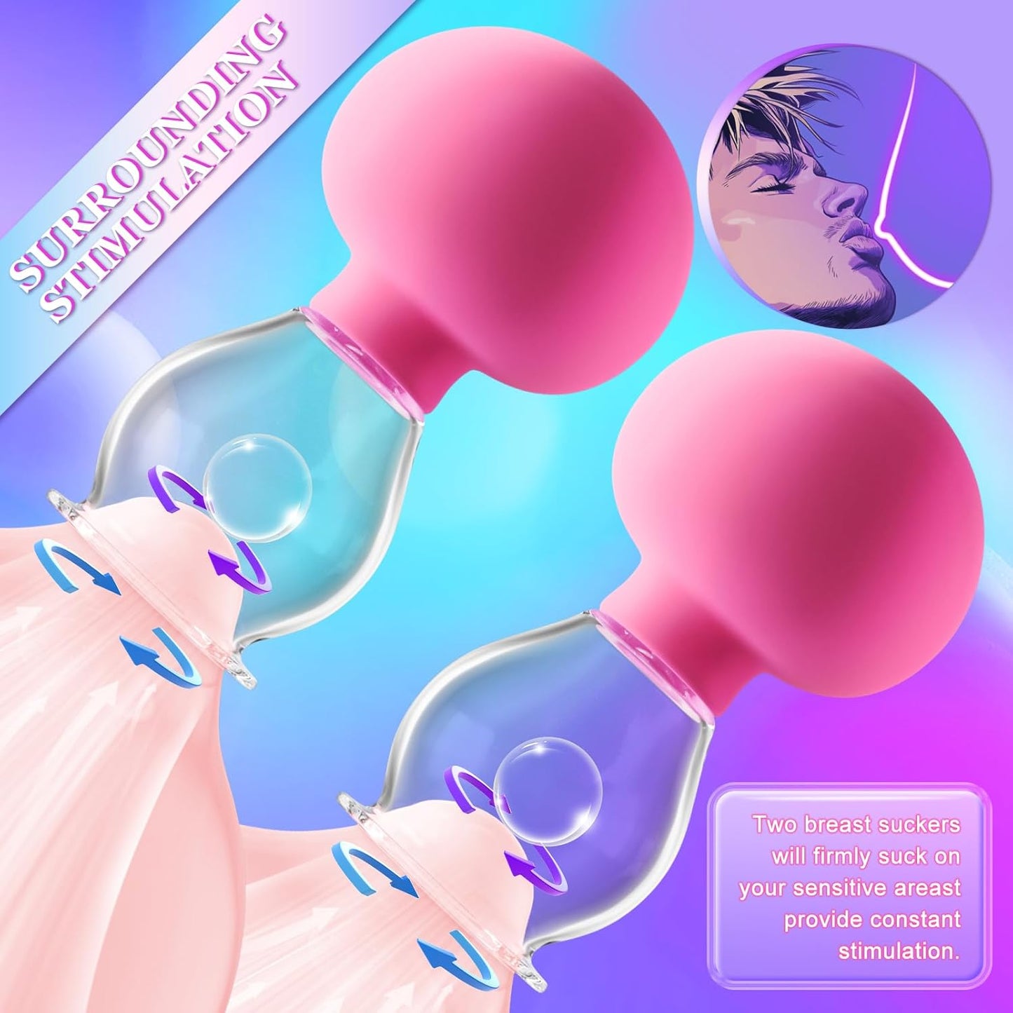 BDSM Manual Suction Nipple Stimulator (1 Pair)