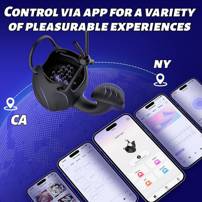 3 In 1 APP-Controlled Vibrating Cock Ring