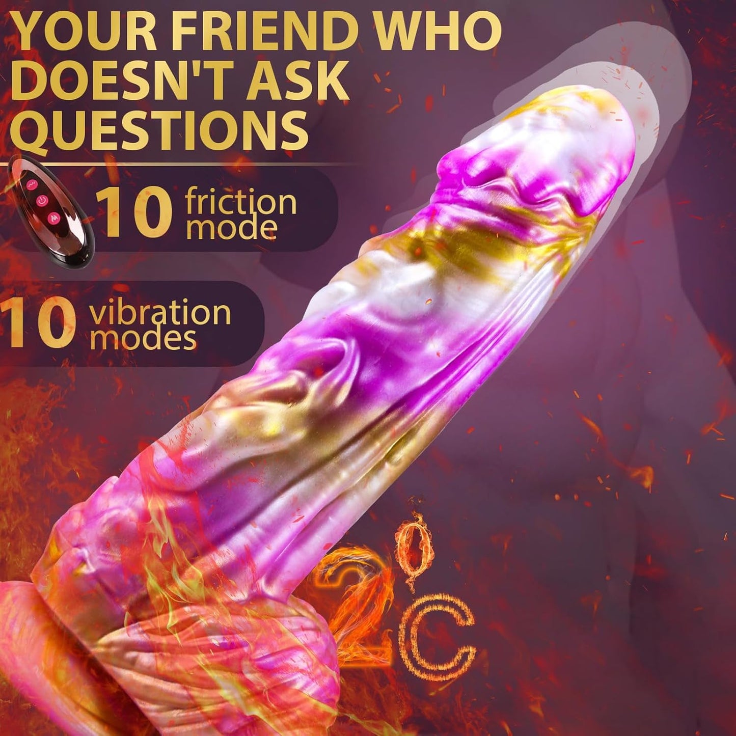 9 Zoll riesiger Monster Fantasy Dildo-Stoßvibrator