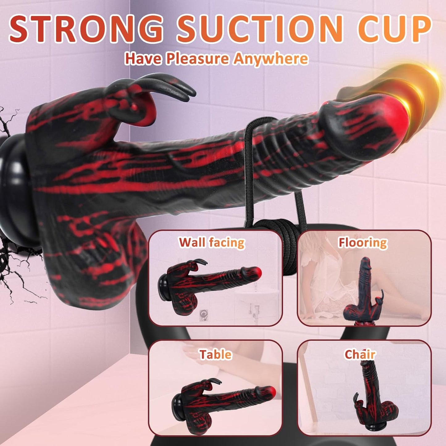 8.26In Rabbit Thrusting Rotation Realistic Dildo Clit G-Spot Vibrator