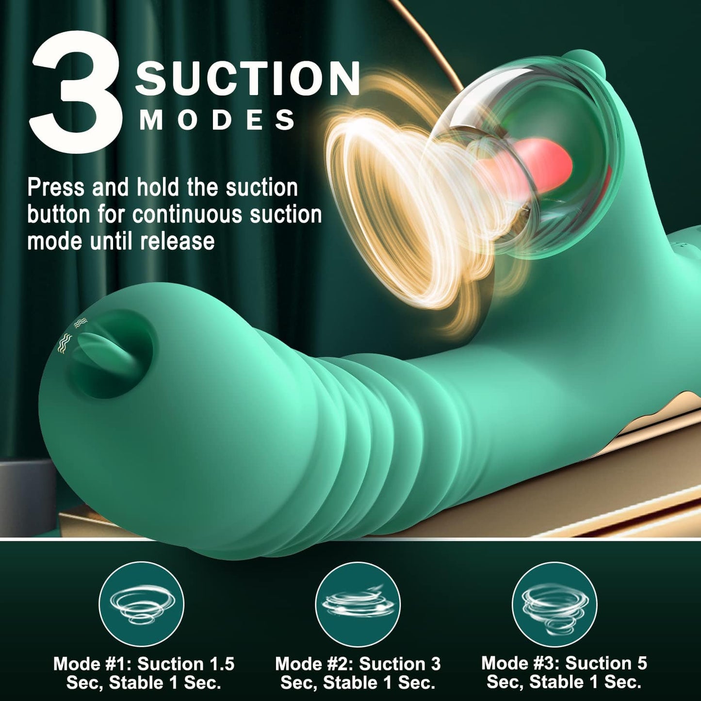 Small Dinosaur Vibrator - Multi-frequency Telescopic Tongue Sucking