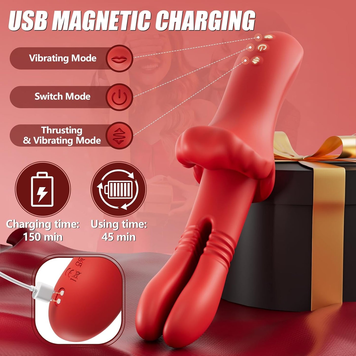 LipLuxe Mund-Klitorisvibrator mit stoßender G-Punkt-Vibrator