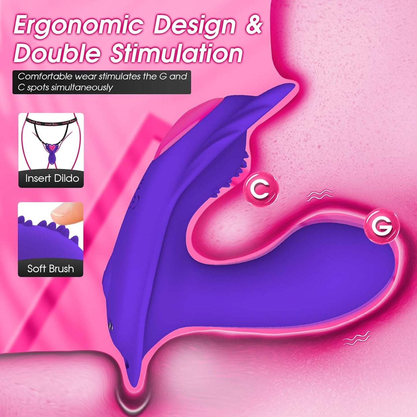 [Bundle Sale] 6.27% Off - Rose Finger Vibrator & Butterfly Wearable Vibrator
