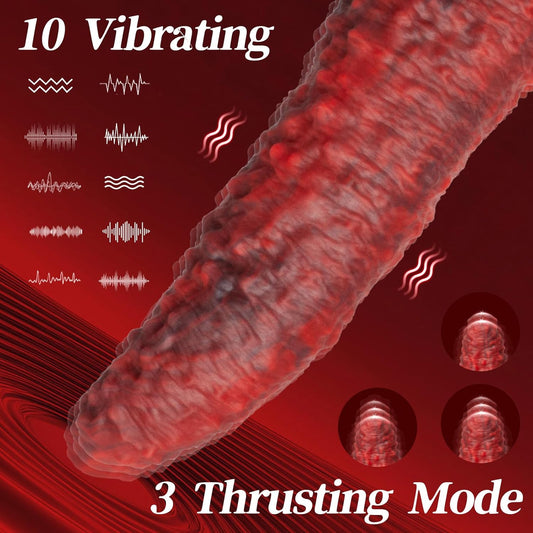 9,5 Zoll großer realistischer Monster-Zungen-Dildo-Vibrator mit Fernbedienung