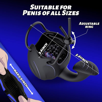 3 In 1 APP-Controlled Vibrating Cock Ring