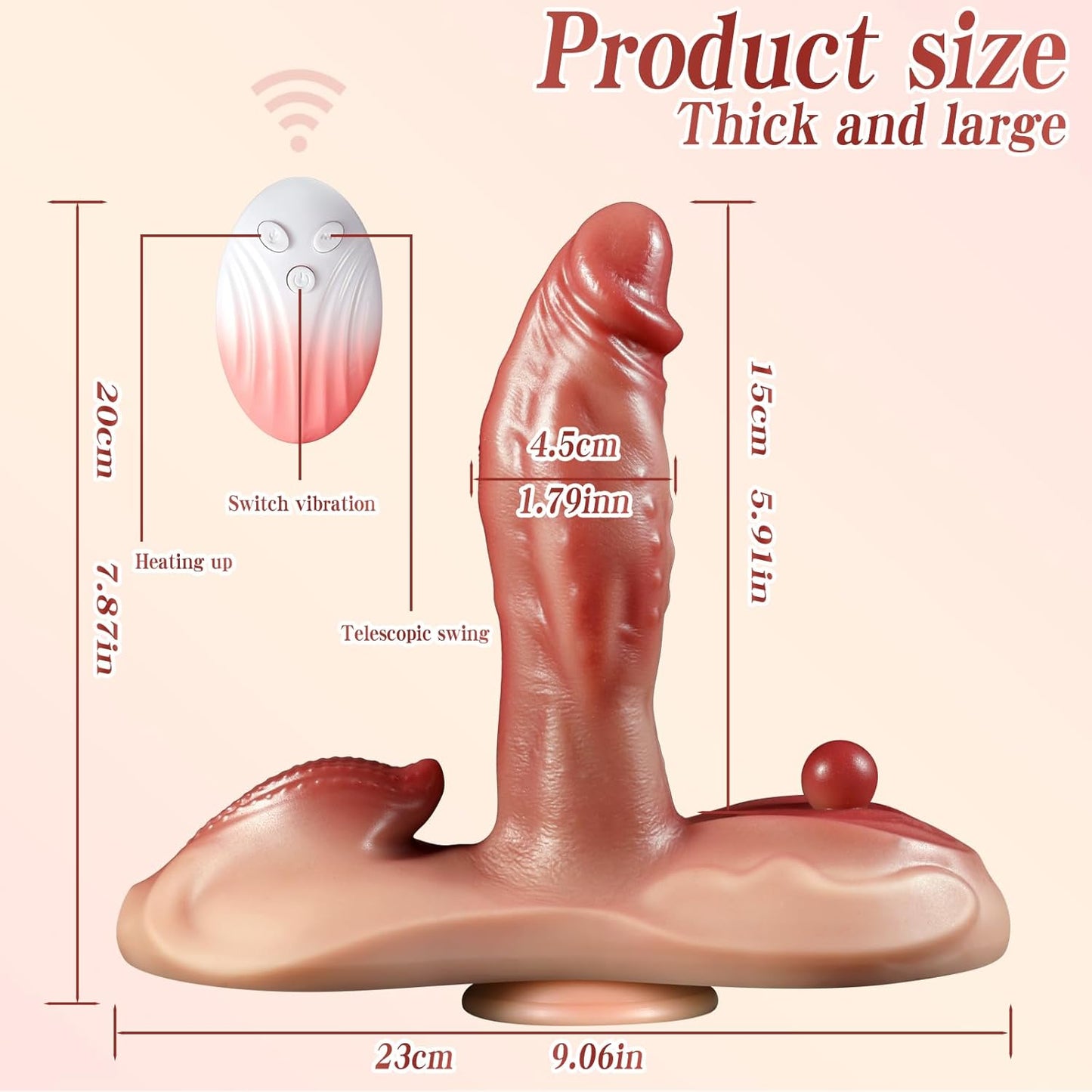 Sit and Ride Thrusting G Spot Clit Dildo