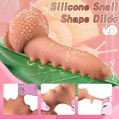 9.06in Thrusting Monster Snail Dildo Vibrator with 3 Thrusting & 9 Vibrating Modes