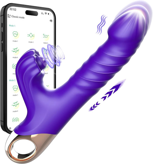 APP-gesteuerter Rabbit-G-Punkt-Vibrator mit 9 pulsierenden Stößen