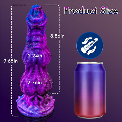 9,6 Zoll Monster Dildo Fantasy Horse Dildo mit 2 großen Knoten und starkem Saugnapf
