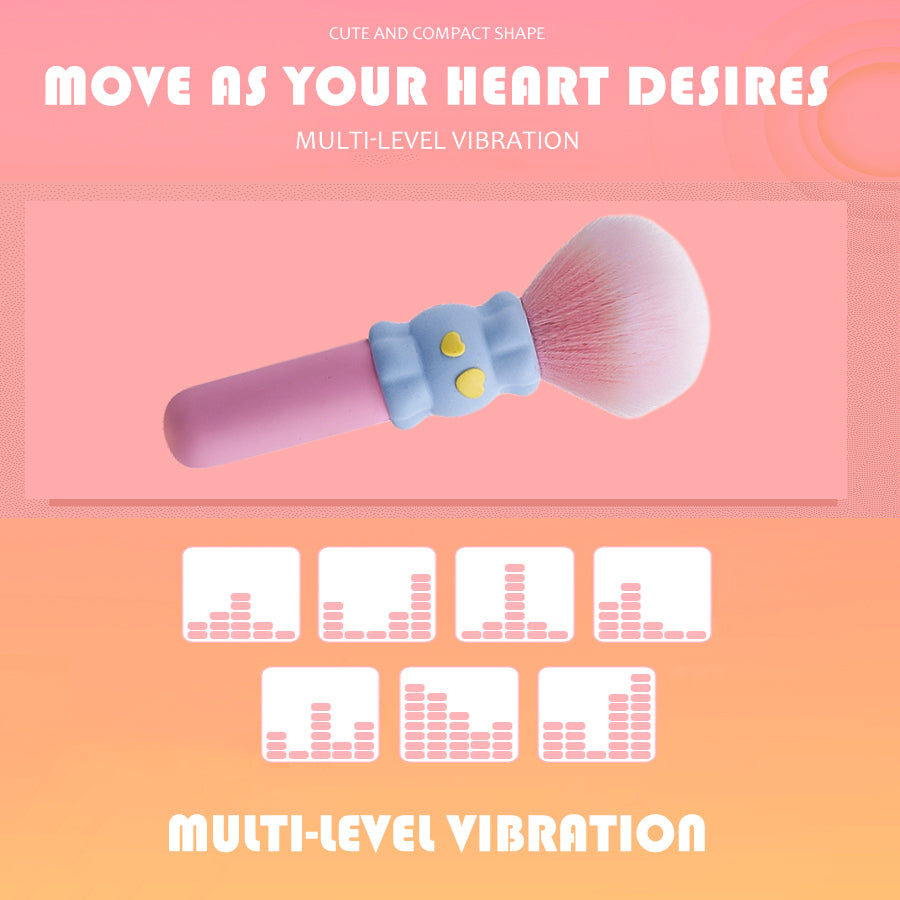 Mini Cute Emoji Makeup Brush 10-Frequency Vibrator
