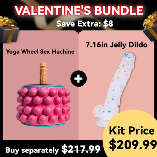 [Hot Pick] Sparen Sie 8 $ - Yoga Wheel Sex Machine &amp; 7,16 Zoll Jelly Dildo