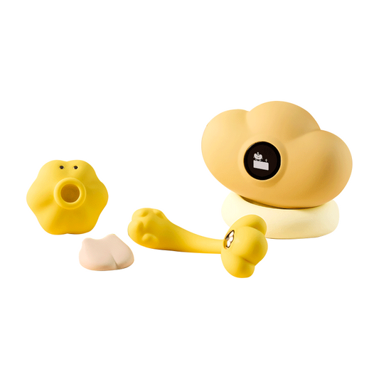 Golden Mushroom Treasure 2-in-1 Suction & Vibrating Toy with Smart Charging Case