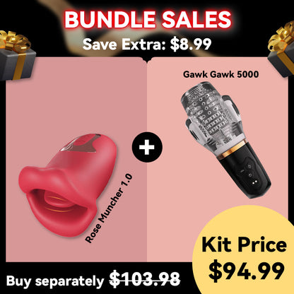 [Bundle Sale] Save $8.99! - Gawk Gawk 5000 Blowjob Stroker & Rose Muncher 1.0