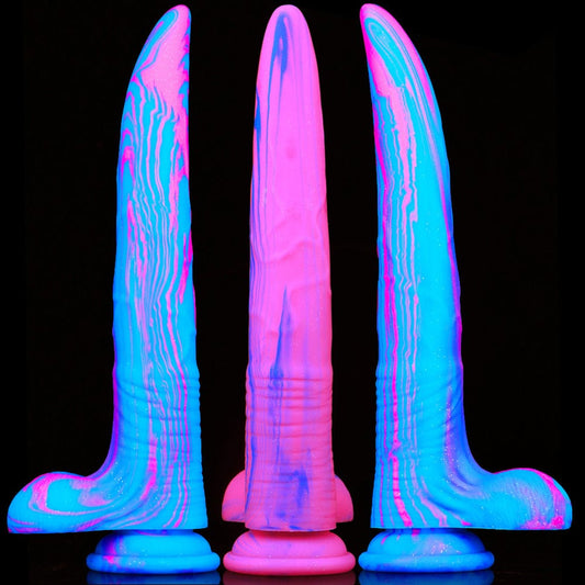 Deer Whip Bunter großer kleiner Dildo mit Saugnapf