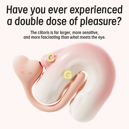JIUUY Heart-Shaped Dual-End Clitoral Suction & G-Spot Vibrator