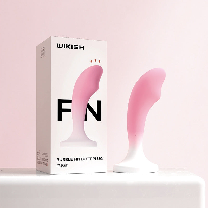 Gradient Pink Silicone Realistic Dildo Anal Plug