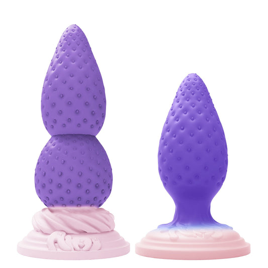 AIMITEX Erdbeer-Buttplug, Anal-Sexspielzeug aus Silikon
