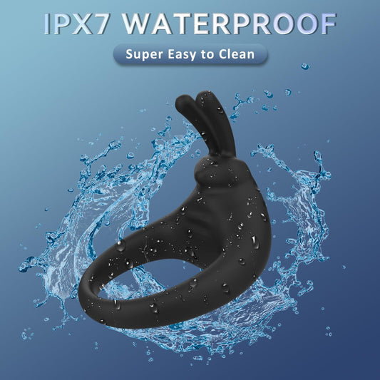 Rabbit Vibrating Cock Ring Sexspielzeug für Erwachsene mit Klitorisvibrator 