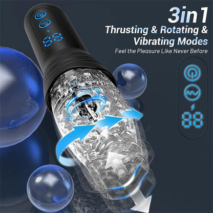 Gawk Gawk 4000 Masturbator Electric 9 Vibration Telescopic Modes