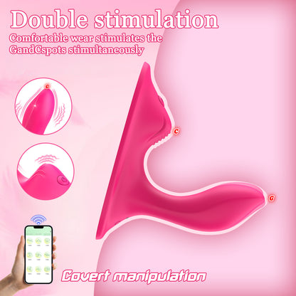 Dual Vibration Cushion Wearable Clitoral G Spot Vibrator