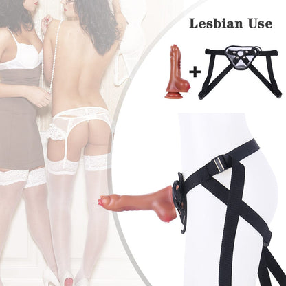 7,68 Zoll Dildo Weicher manueller Dildo mit Doppelbrüsten