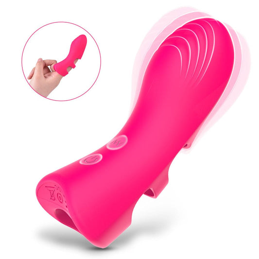 Fingervibrator Klitoris-G-Punkt-Massagegerät mit 10 Vibrationen für das Vorspiel zu zweit