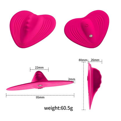 Heart-Shaped Invisible Wireless Remote Control Wearable Vibrator