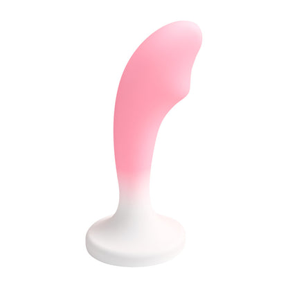 Gradient Pink Silicone Realistic Dildo Anal Plug