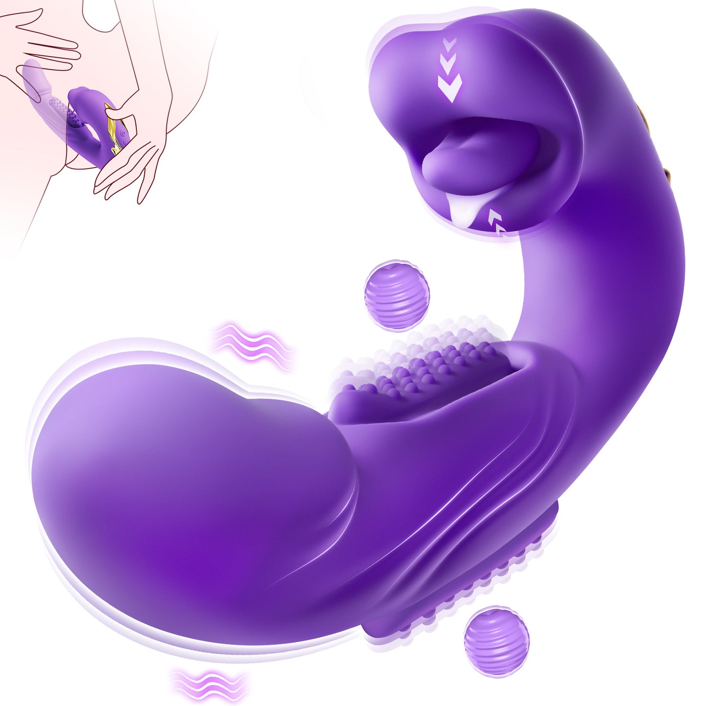 Rose Muncher Mundbeißendes Klopfen Ultimatives Vergnügen G-Punkt-Vibrator