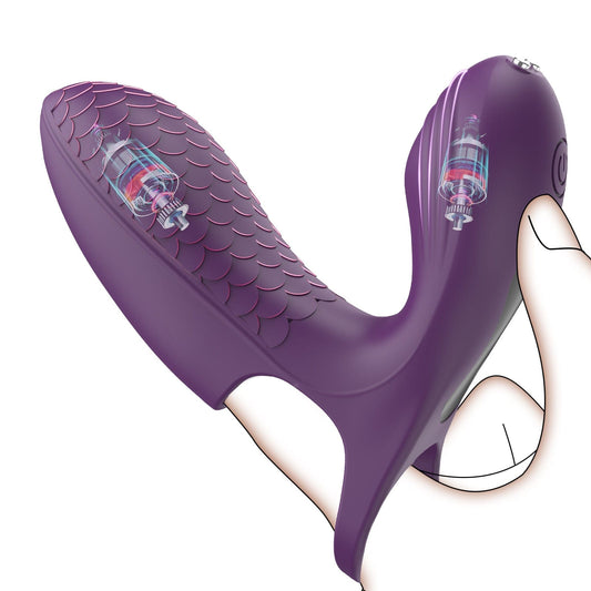 Verbesserter 2-in-1-Fingervibrator mit Doppelvibration zur Stimulation der Klitoris am G-Punkt