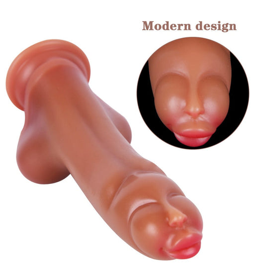 7,68 Zoll Dildo Weicher manueller Dildo mit Doppelbrüsten